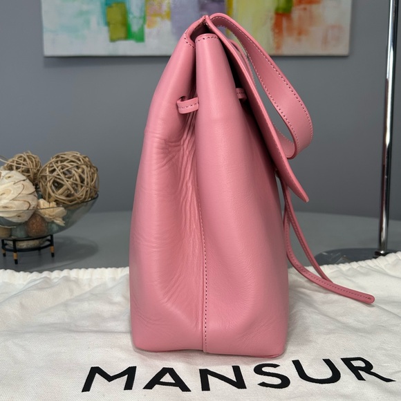 NWT- MANSUR GAVRIEL CALF LADY BAG — PEONY TOP HANDLE CROSSBODY - Picture 8 of 16